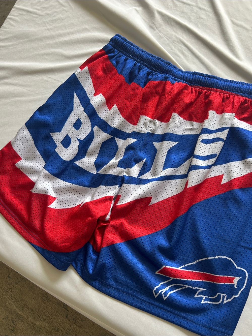 Buffalo Bills Men's Blue & Red Athletic Mesh Shorts